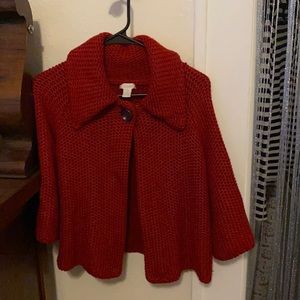Chico’s size 0 beautiful, red knit cardigan.